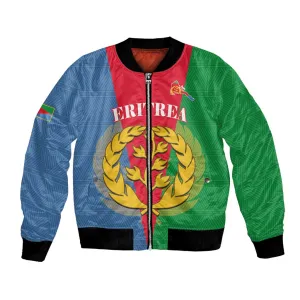Personalised Eritrea Bomber Jacket Eritrean Map Mix African Pattern Simple Style LT14