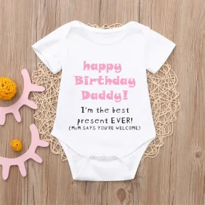 Personalised Happy Birthday Daddy I'm your best present T-shirt and Vest