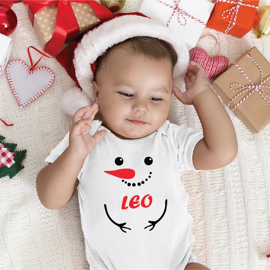 Personalised Snowman Siblings T-shirts
