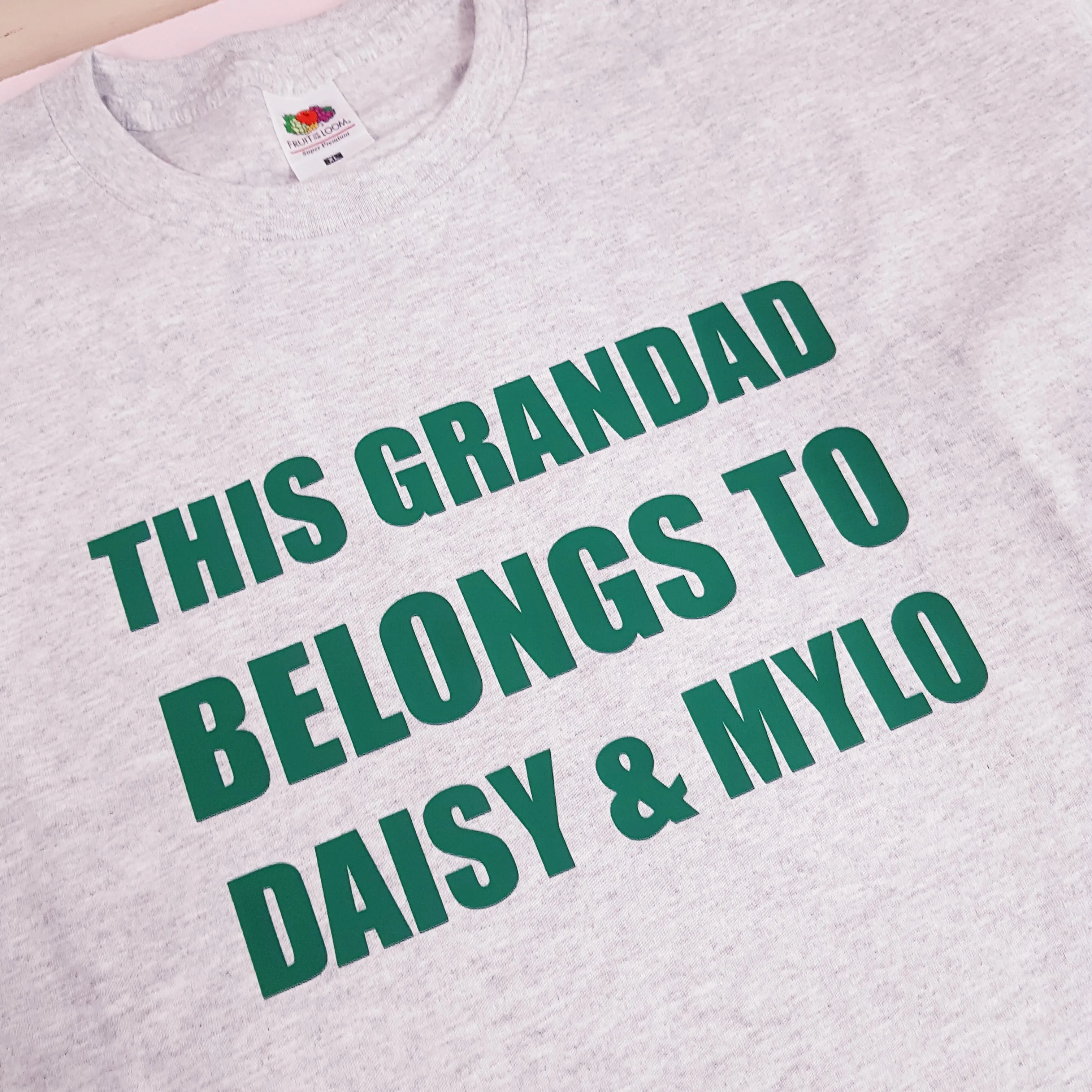 PERSONALISED THIS GRANDAD BELONGS TO MEN'S T-SHIRT