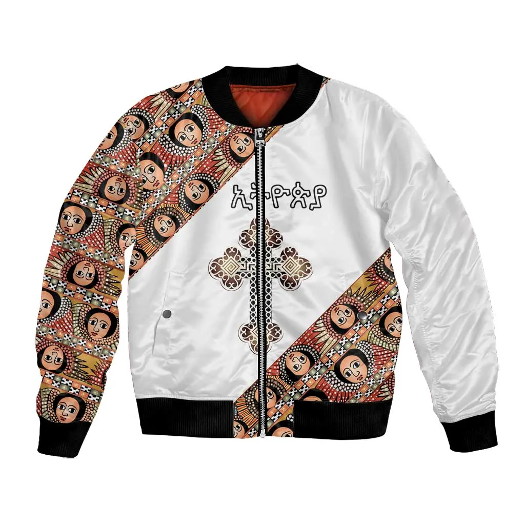 Personalized Ethiopia Bomber Jacket Ethiopian Orthodox Church Angel LT15