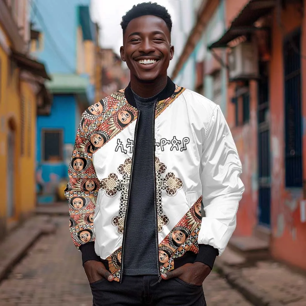 Personalized Ethiopia Bomber Jacket Ethiopian Orthodox Church Angel LT15