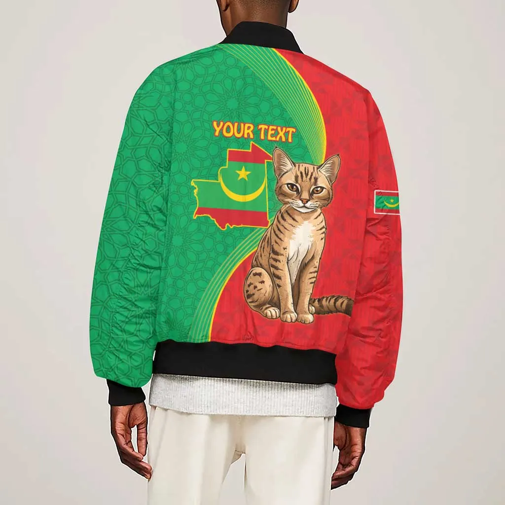 Personalized Mauritania Sleeve Zip Bomber Jacket Felis Lybica - Islamic Mix African Pattern LT15