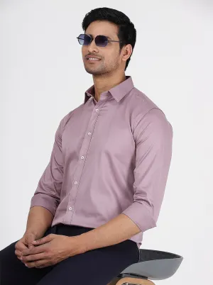 Pink Solid Slim Fit Casual Shirt | JadeBlue