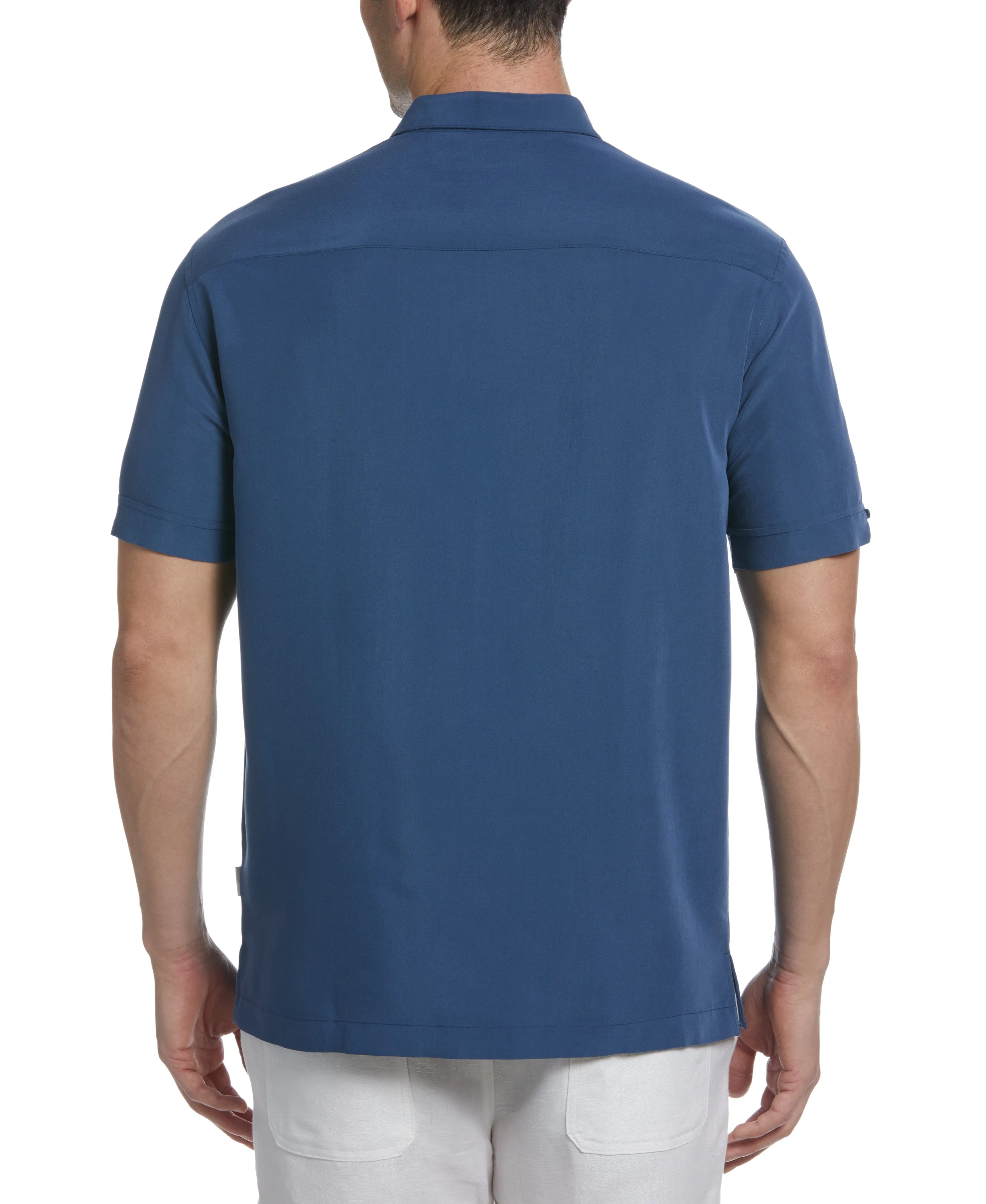 Pintuck Geo Embroidery Shirt