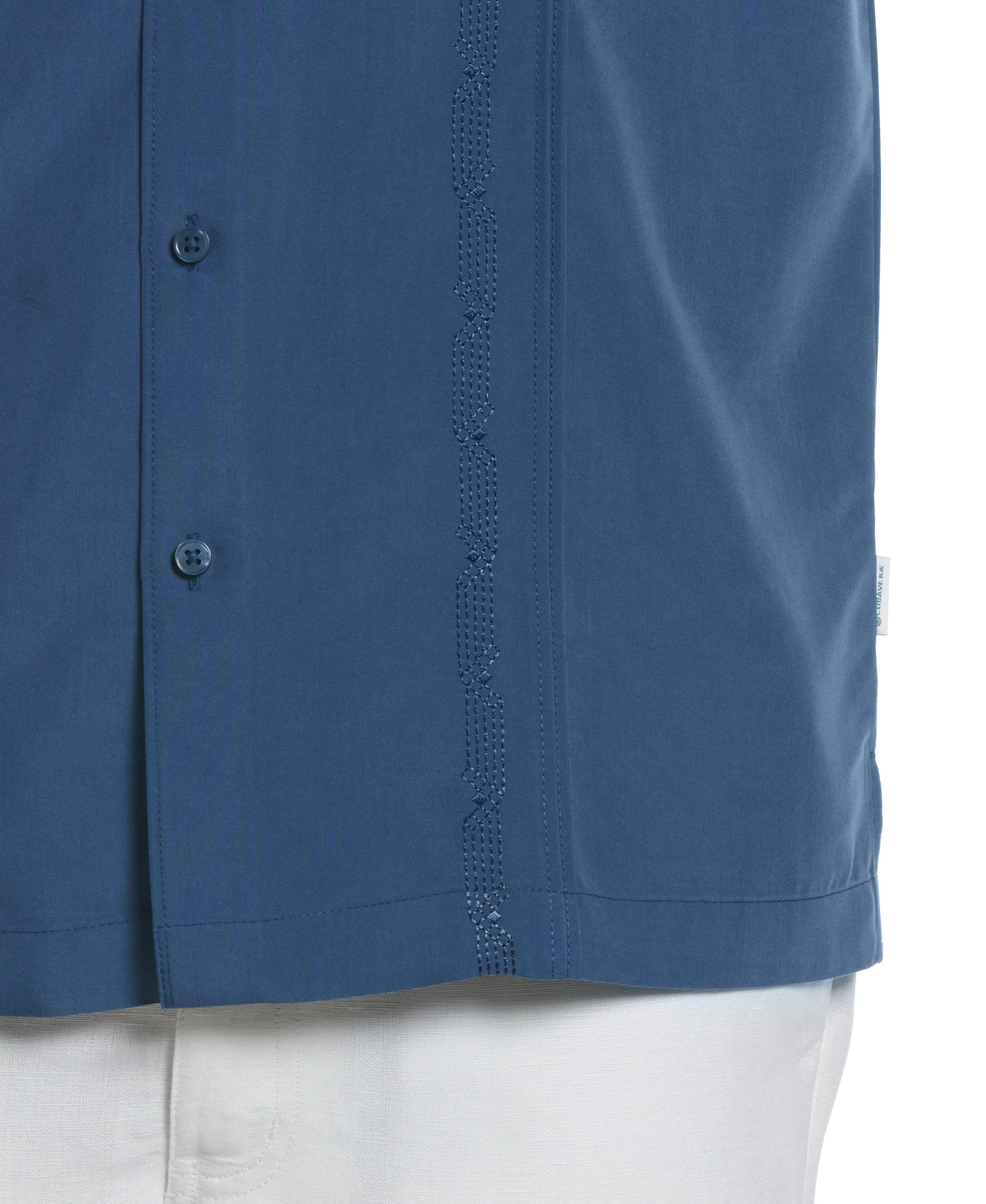 Pintuck Geo Embroidery Shirt