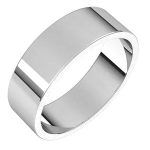 Platinum 6 mm Flat Band Size 11.5