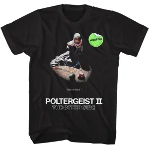 Poltergeist Movie Video Cassette Cover Black Adult T-Shirt