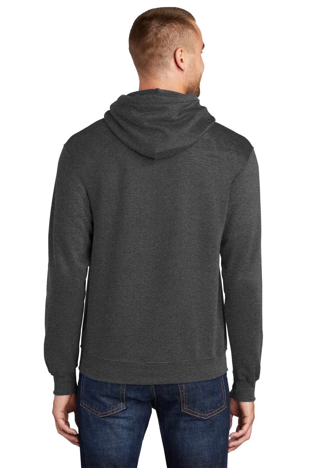 Port & Company  Tall Core Fleece Pullover Hooded Sweatshirt PC78HT Black Heather Tall