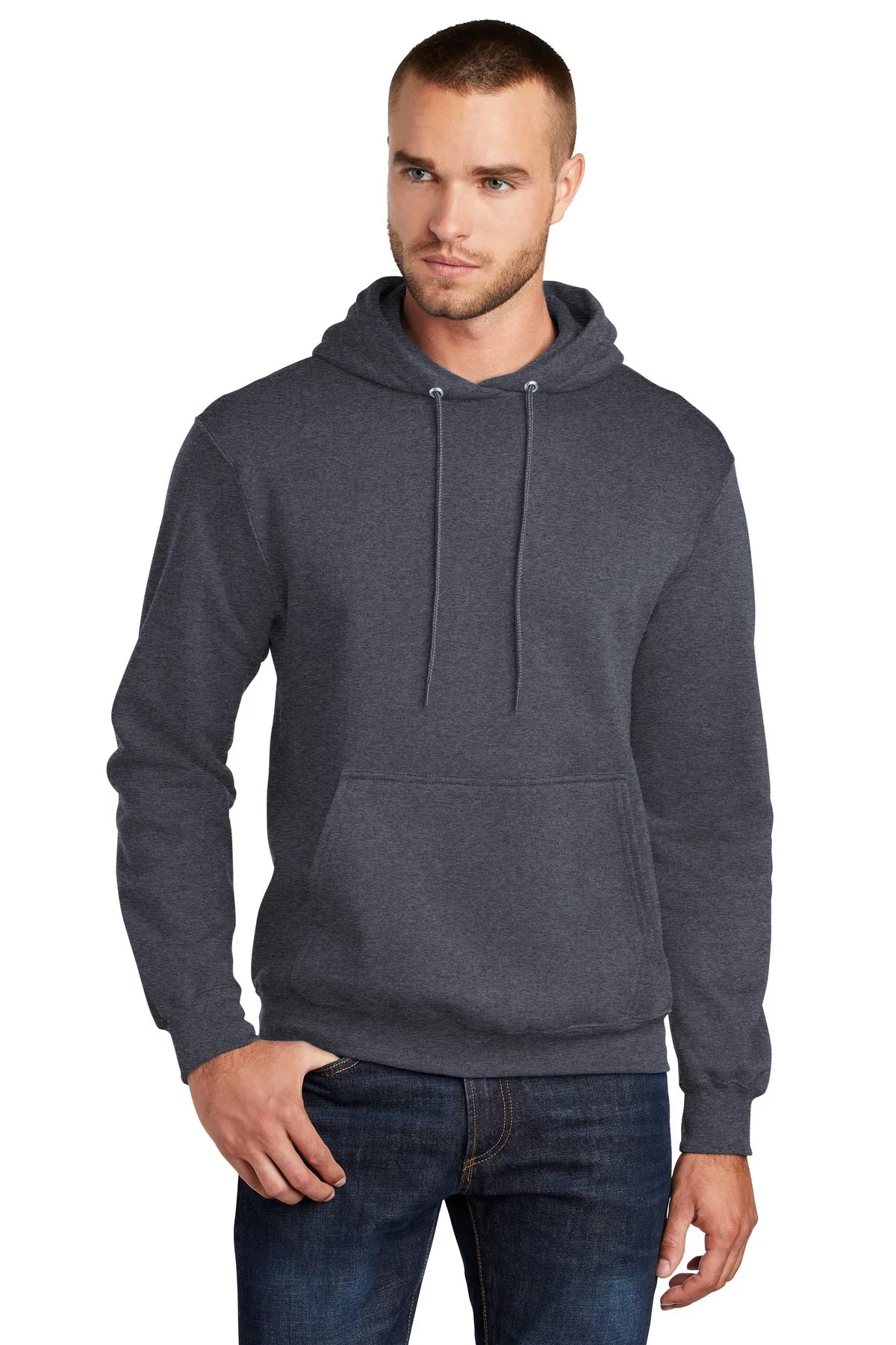 Port & Company  Tall Core Fleece Pullover Hooded Sweatshirt PC78HT Heather Navy Tall