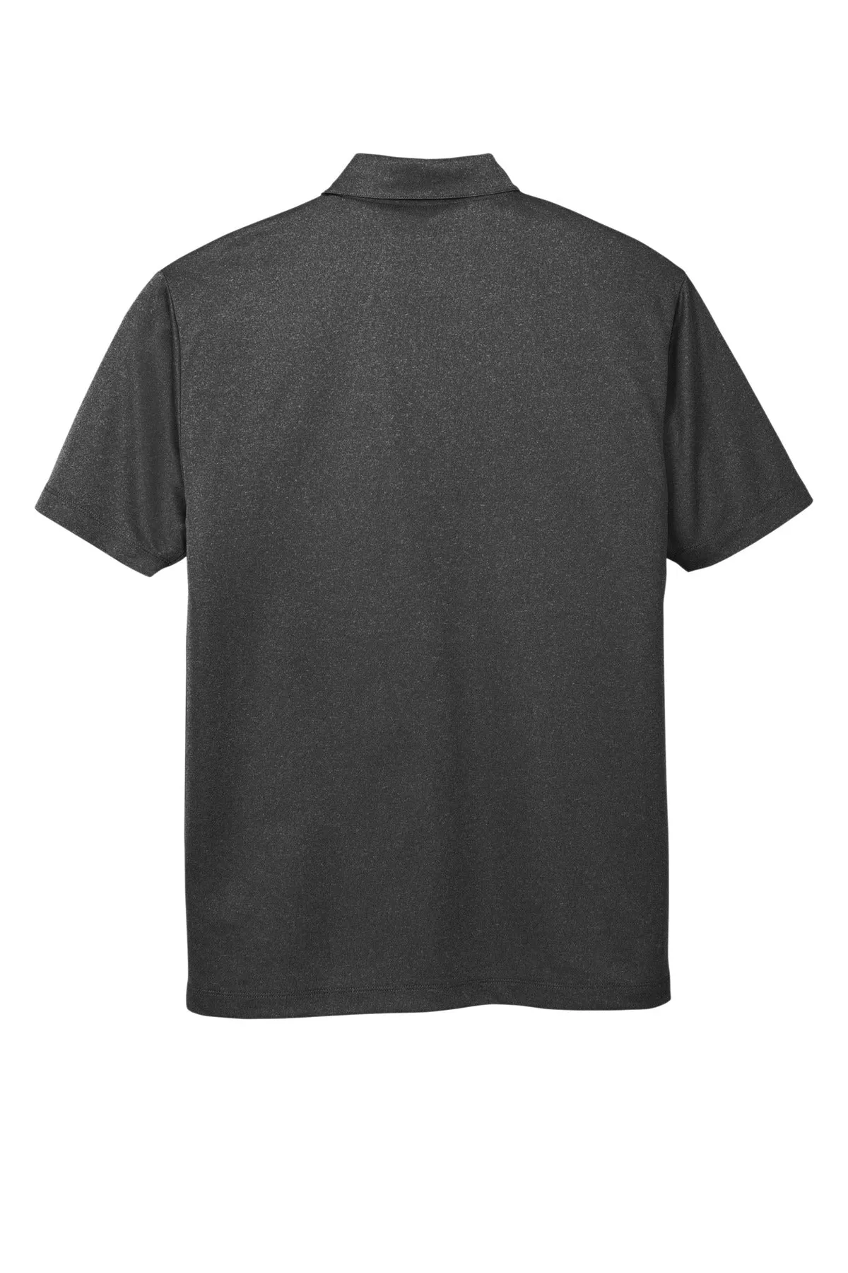 Port Authority  Heathered Silk Touch  Performance Polo. K542 Black Heather