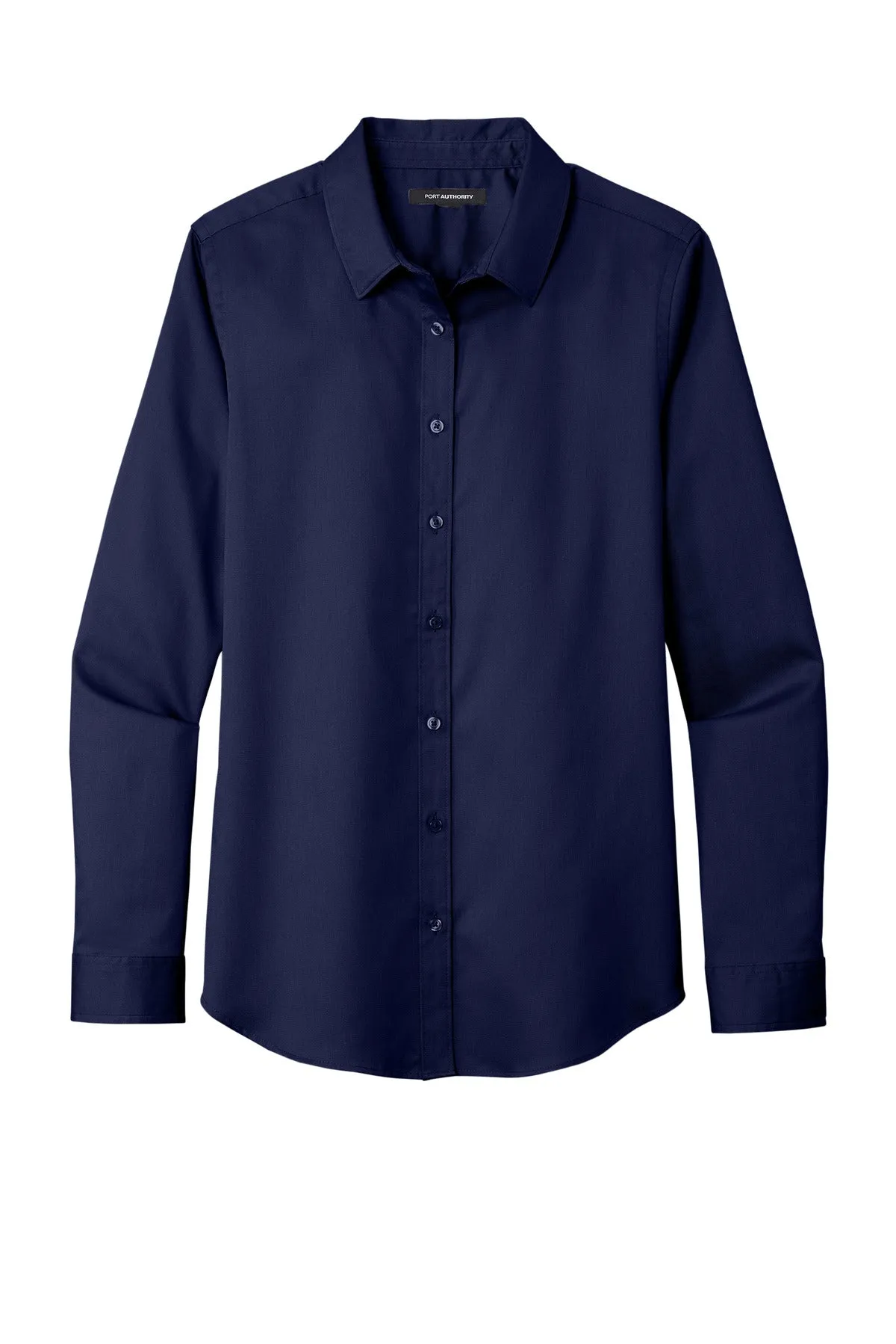 Port Authority Women's Long Sleeve SuperPro ReactTwill Shirt. LW808 True Navy