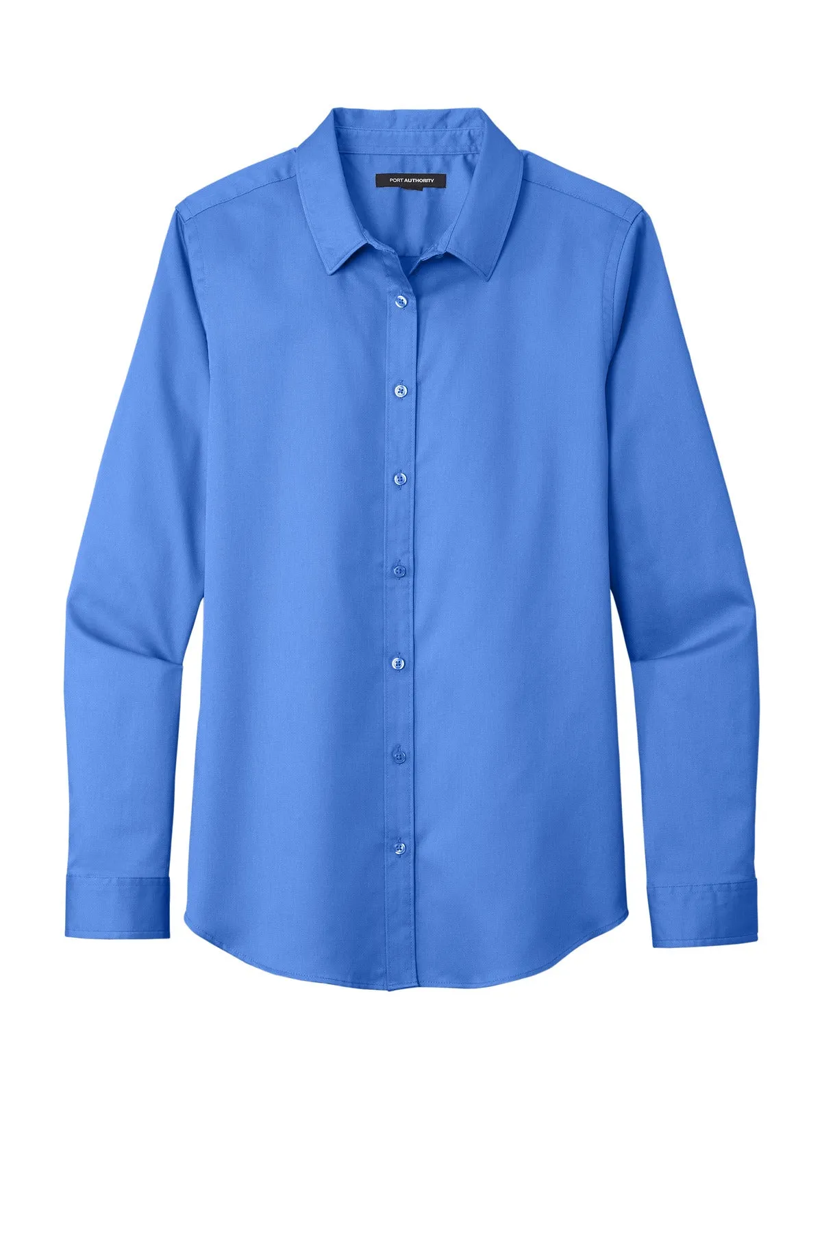 Port Authority Women's Long Sleeve SuperPro ReactTwill Shirt. LW808 Ultramarine Blue