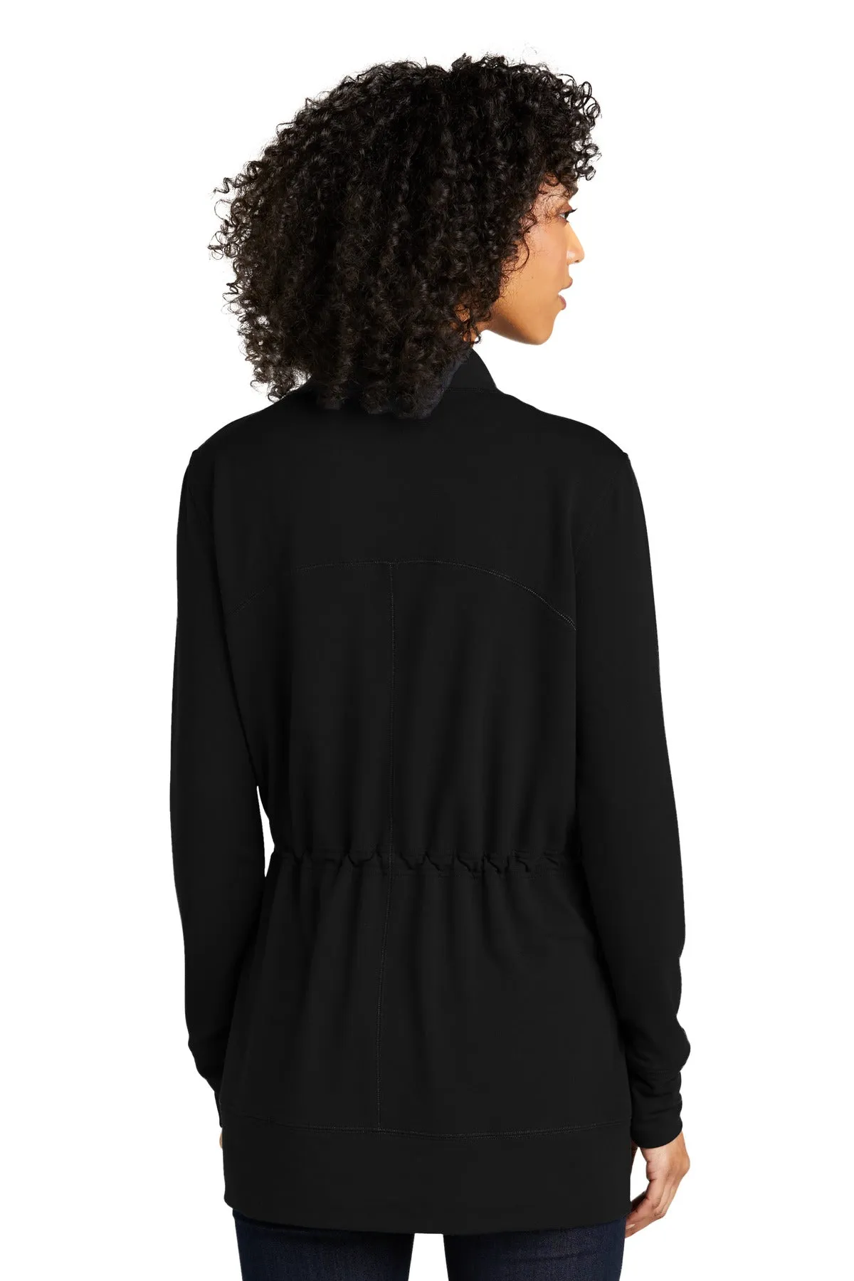 Port Authority Women's Microterry Cardigan LK825 Deep Black