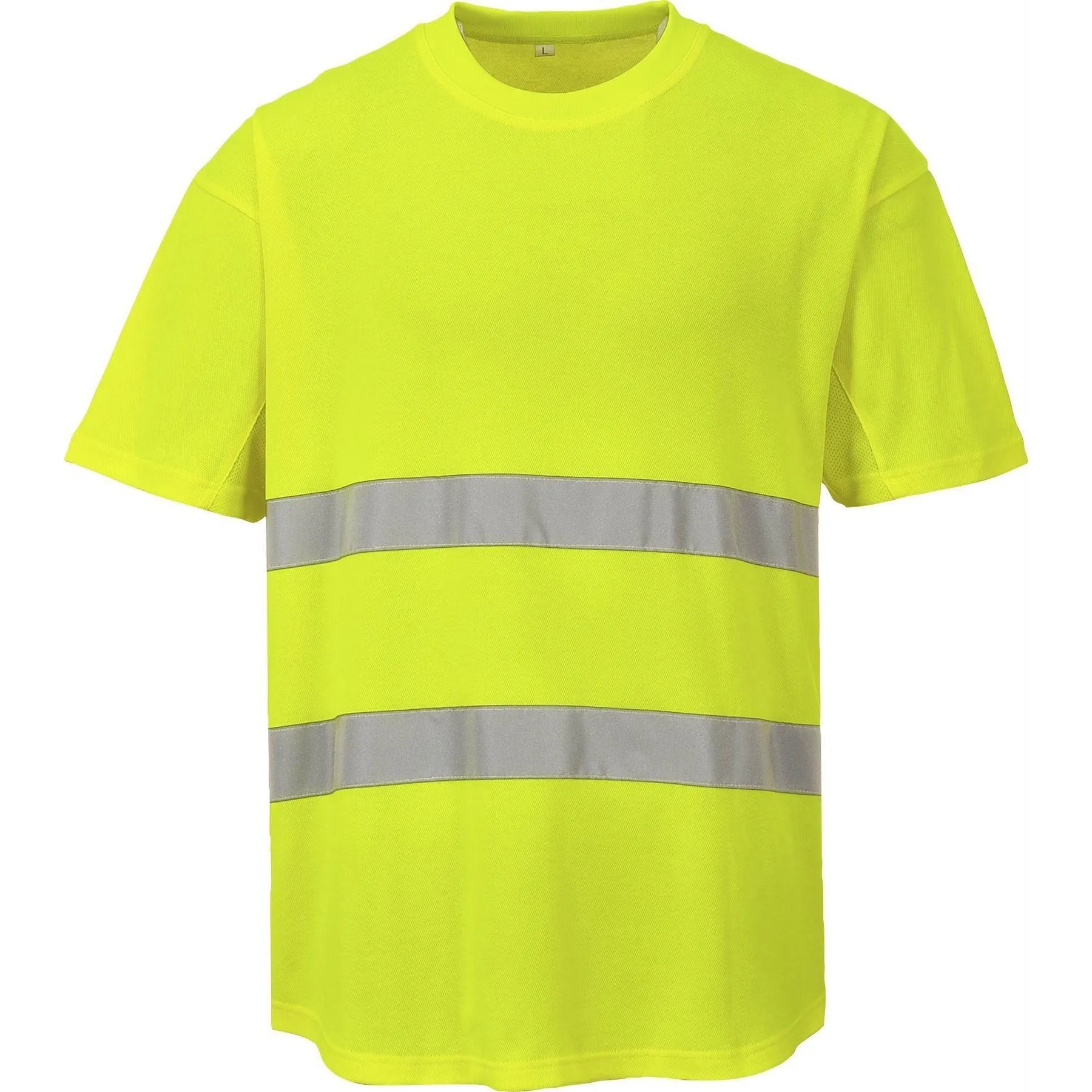 Portwest Hi-Vis Cotton Comfort Mesh Insert T-Shirt S/S