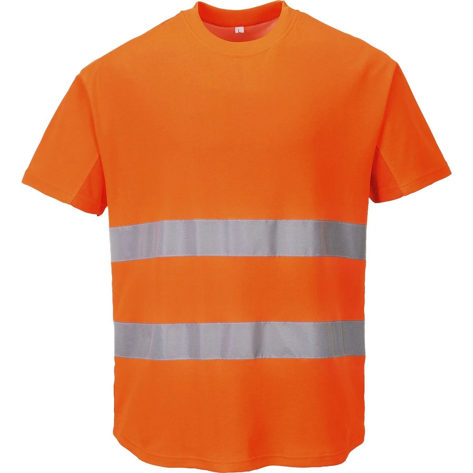 Portwest Hi-Vis Cotton Comfort Mesh Insert T-Shirt S/S