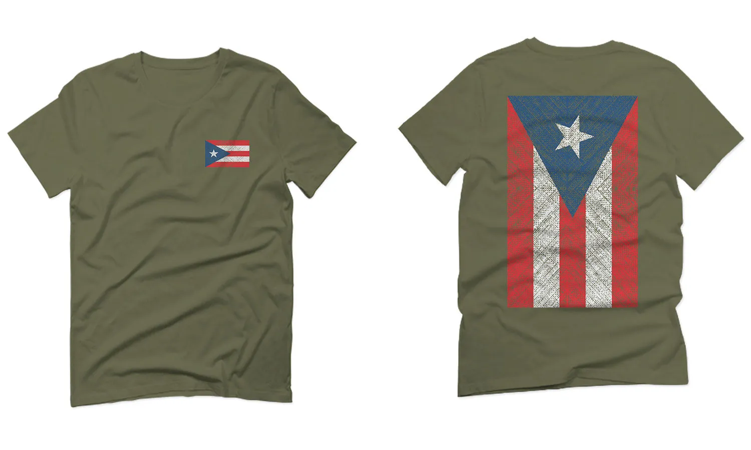 Puerto Rico Flag Boricua Rican Nuyorican Front and Back For men T Shirt