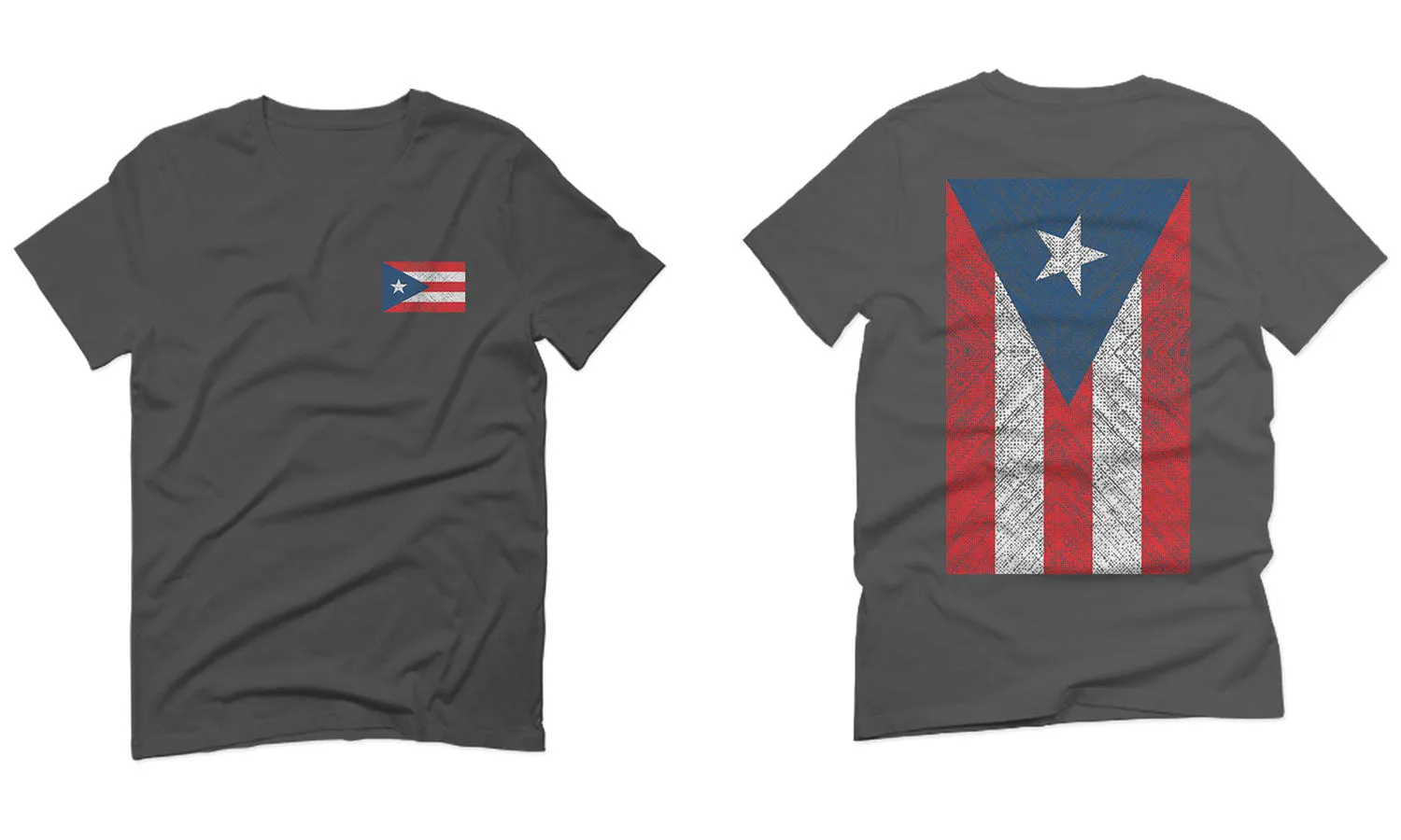 Puerto Rico Flag Boricua Rican Nuyorican Front and Back For men T Shirt