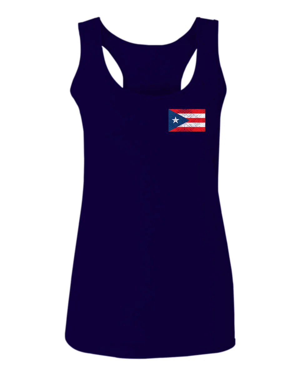 Puerto Rico Flag Boricua Rican Nuyorican Front and Back  women's Tank Top sleeveless Racerback