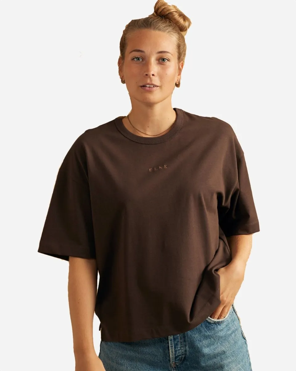 Pure Thilda Tung Tee - Dark Oak