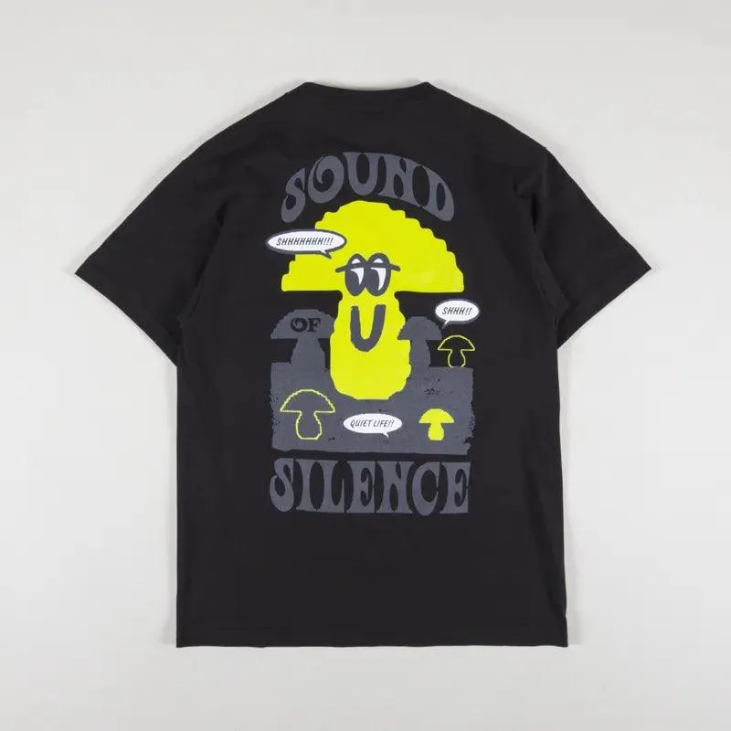 QUIET LIFE Sound of Silence Tee Black