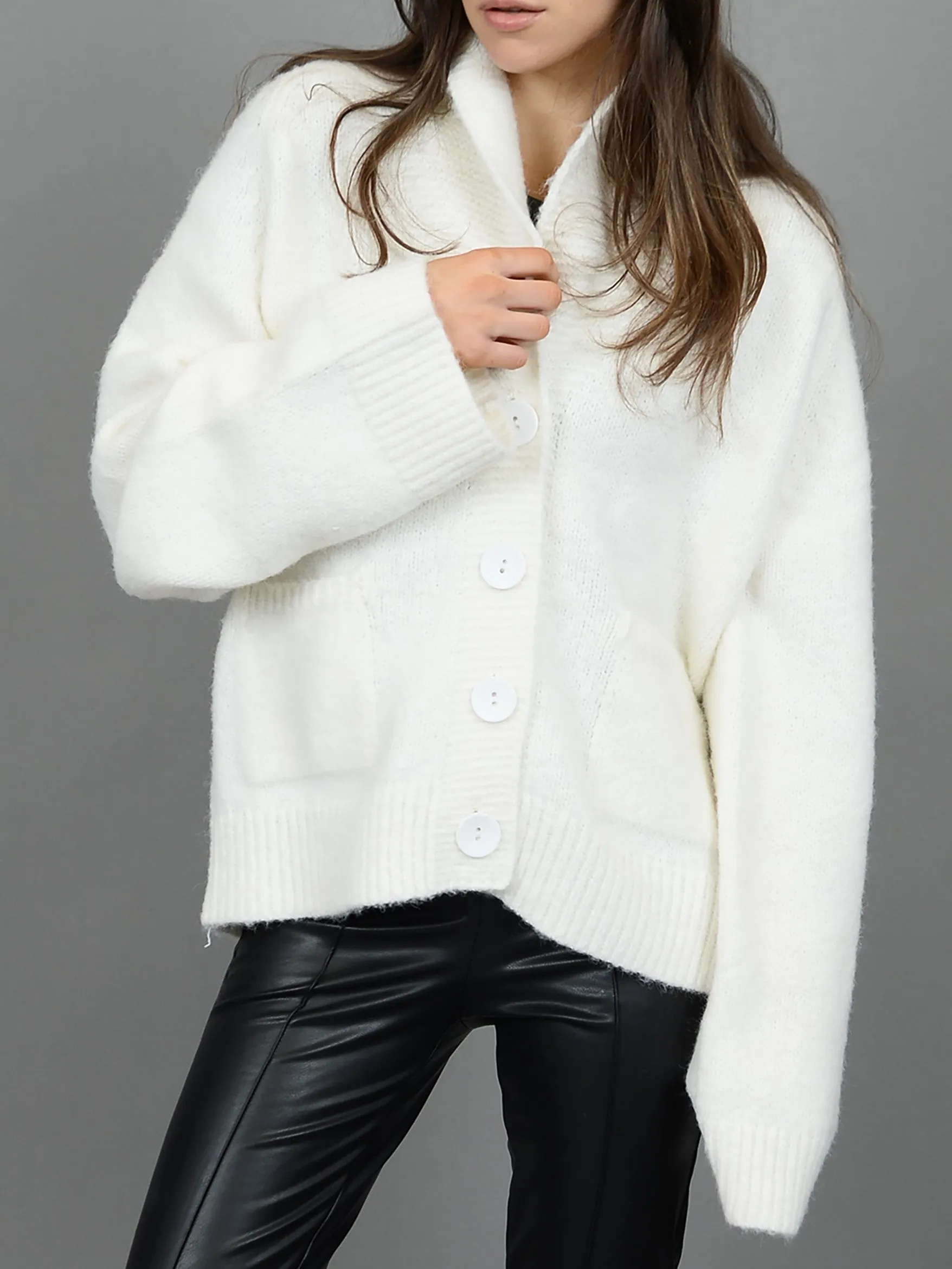 RD STYLE Après Knit Shawl Neck Cardigan