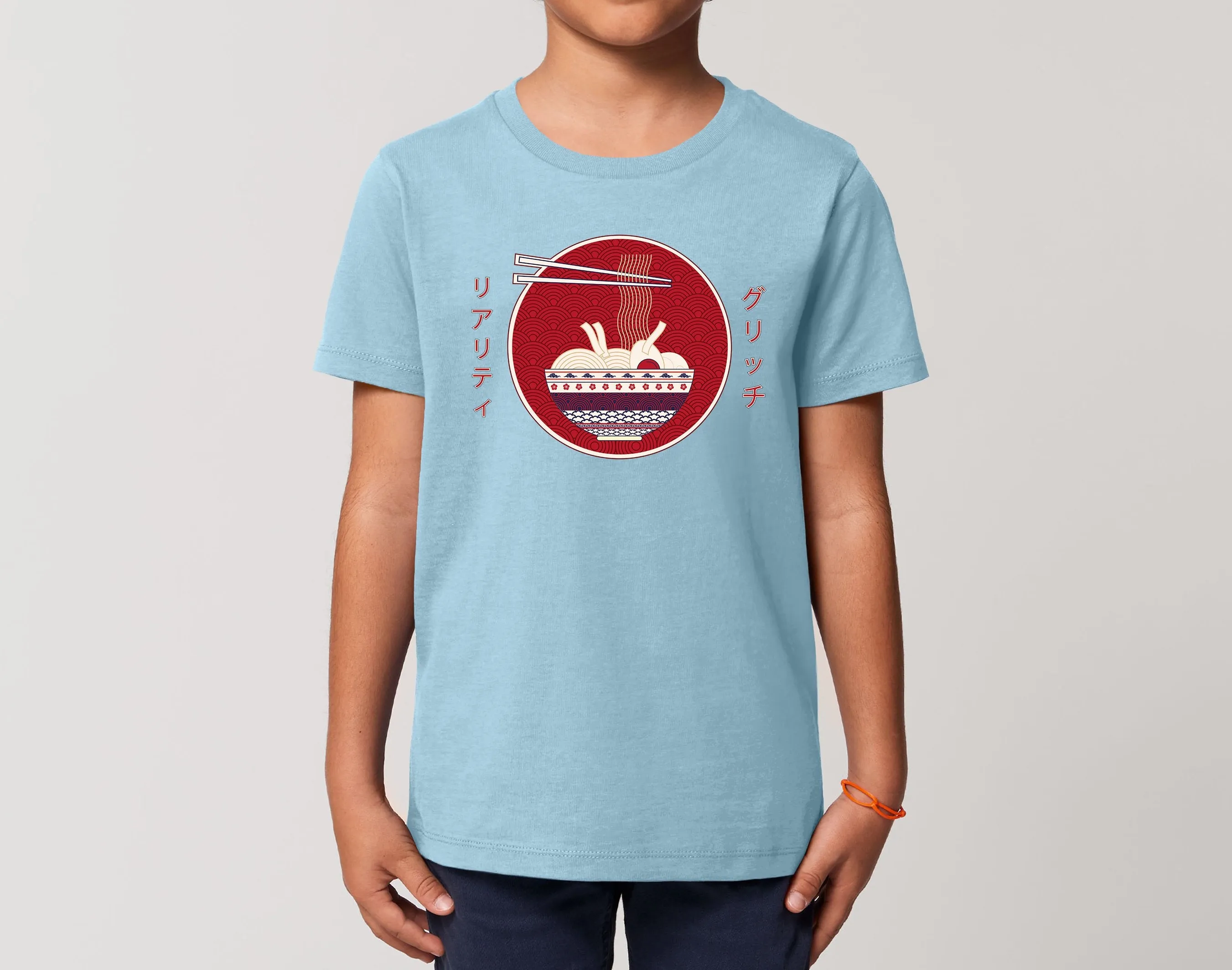 Reality Glitch Japanese Ramen Noodle Kids T-Shirt