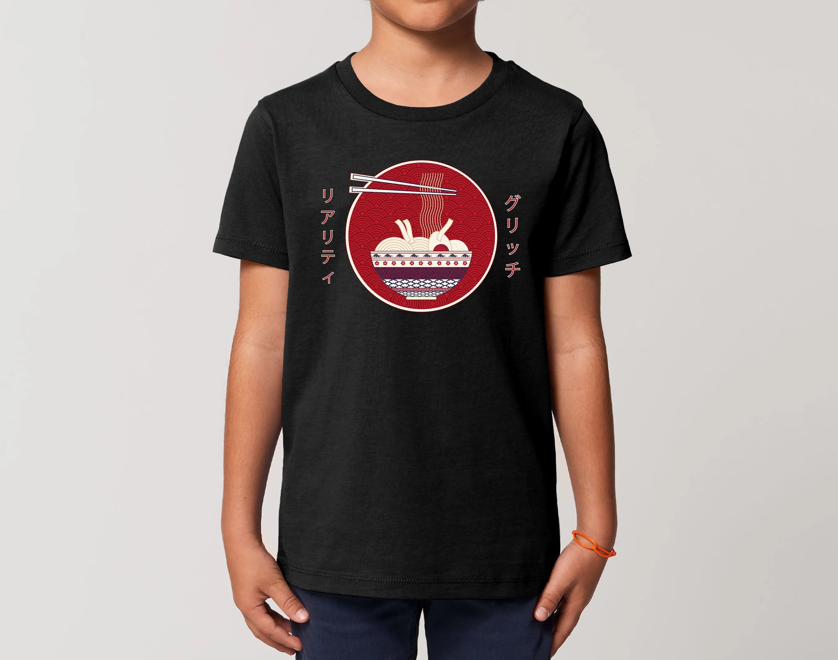 Reality Glitch Japanese Ramen Noodle Kids T-Shirt