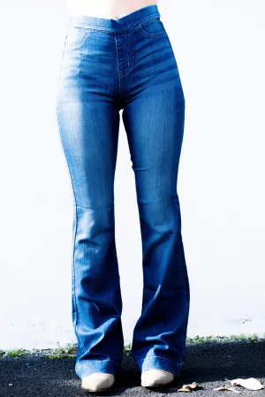 Reece Flare Jeans Dark Blue