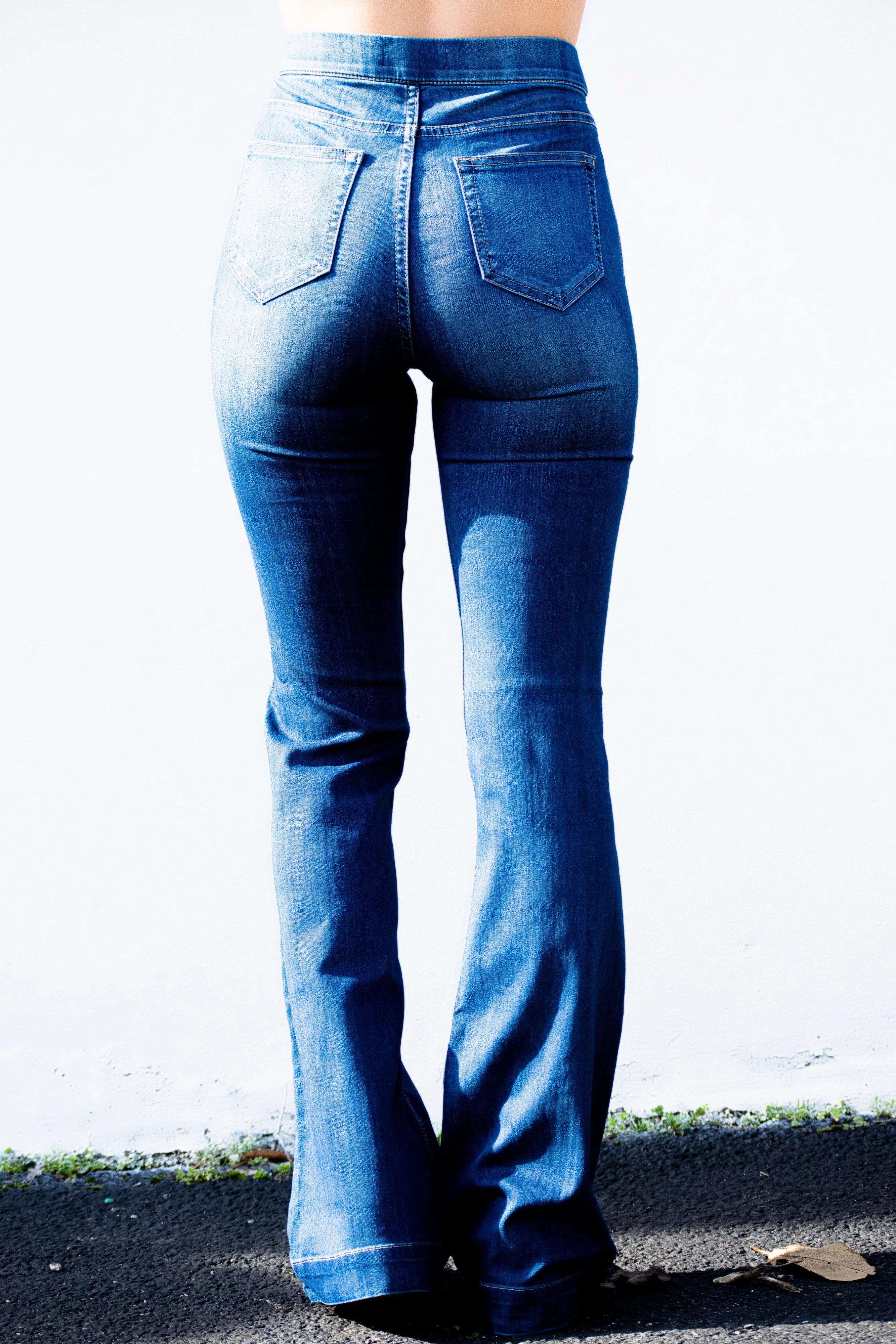 Reece Flare Jeans Dark Blue