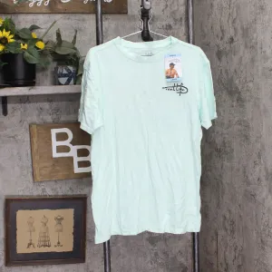 Reel Life Men's Ocean Washed Short Sleeve Soft Pre-Shrunk Tee Misty Jade Green L