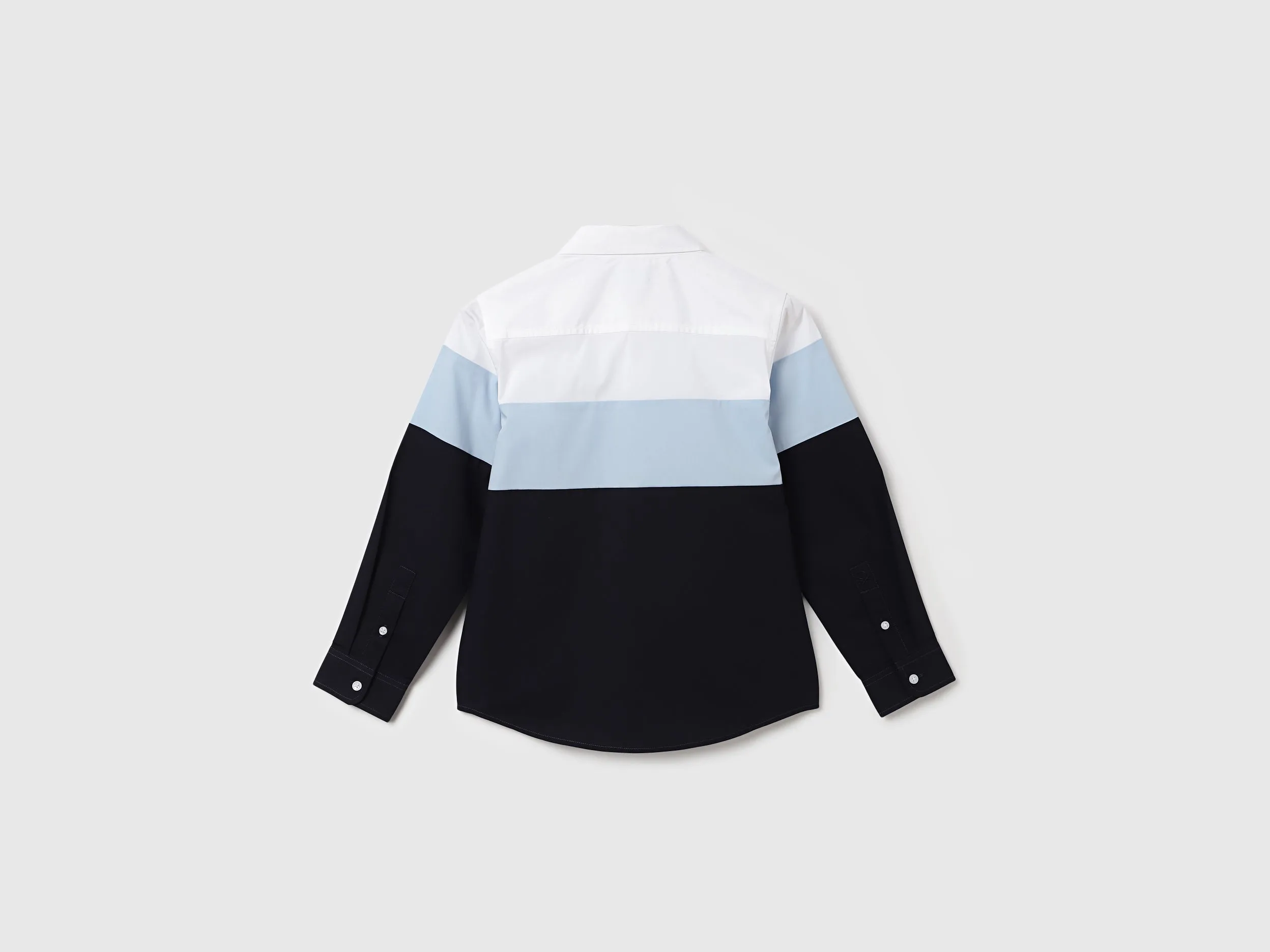 Regular Fit Spread Collar Colorblock Shirts