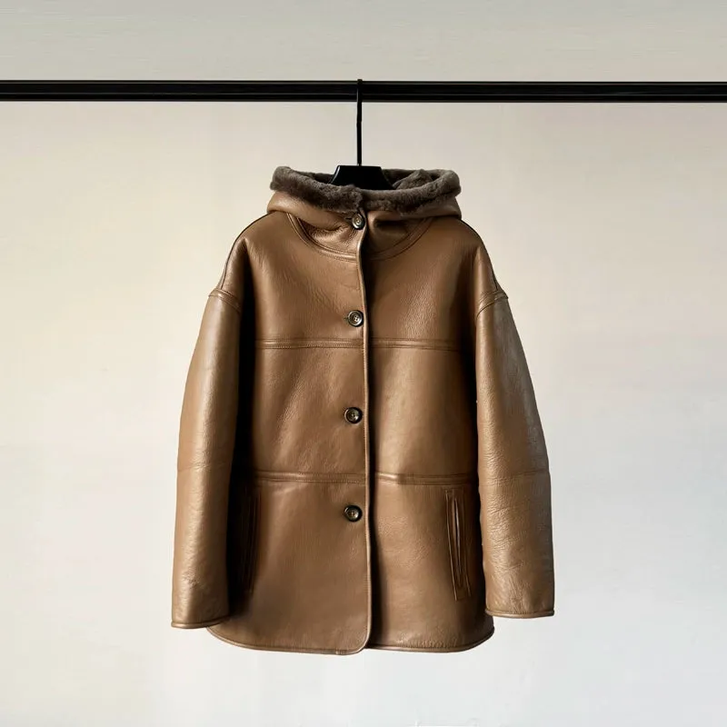 Reversible Leather Fur Jacket