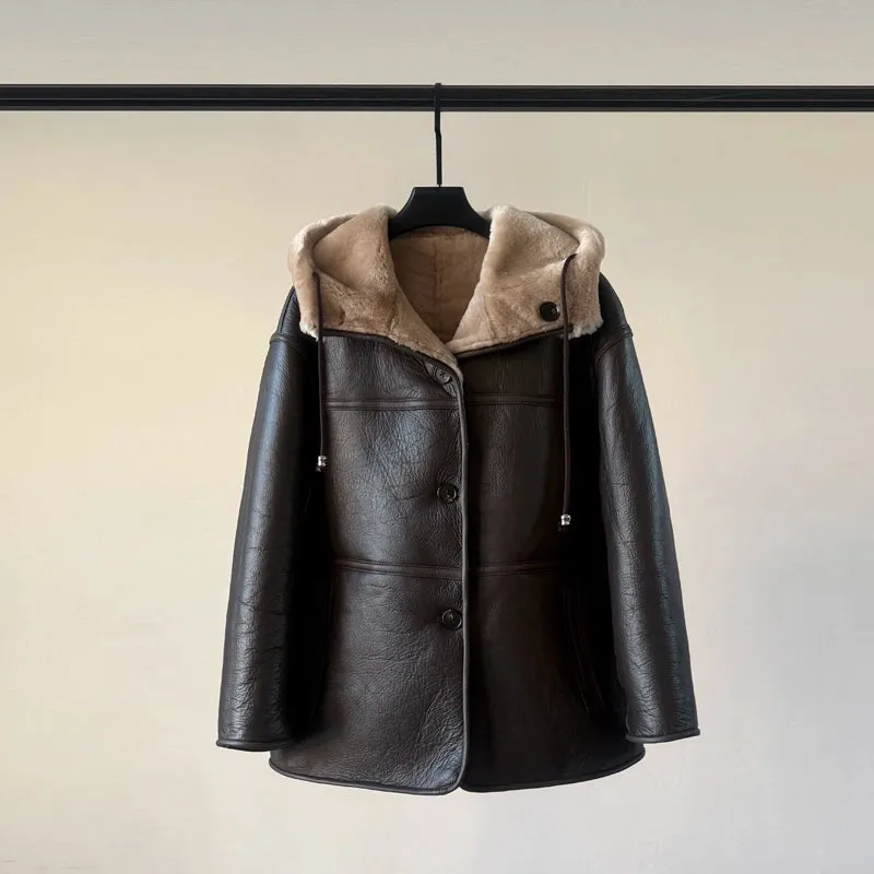 Reversible Leather Fur Jacket