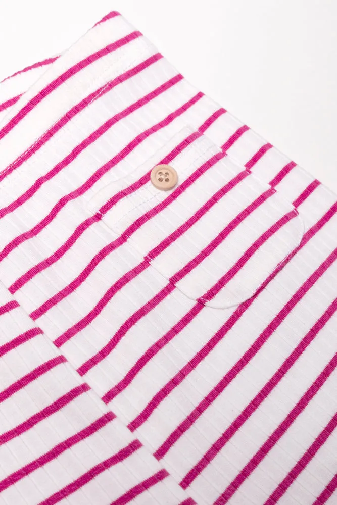 Rib Stripe Legging Pink
