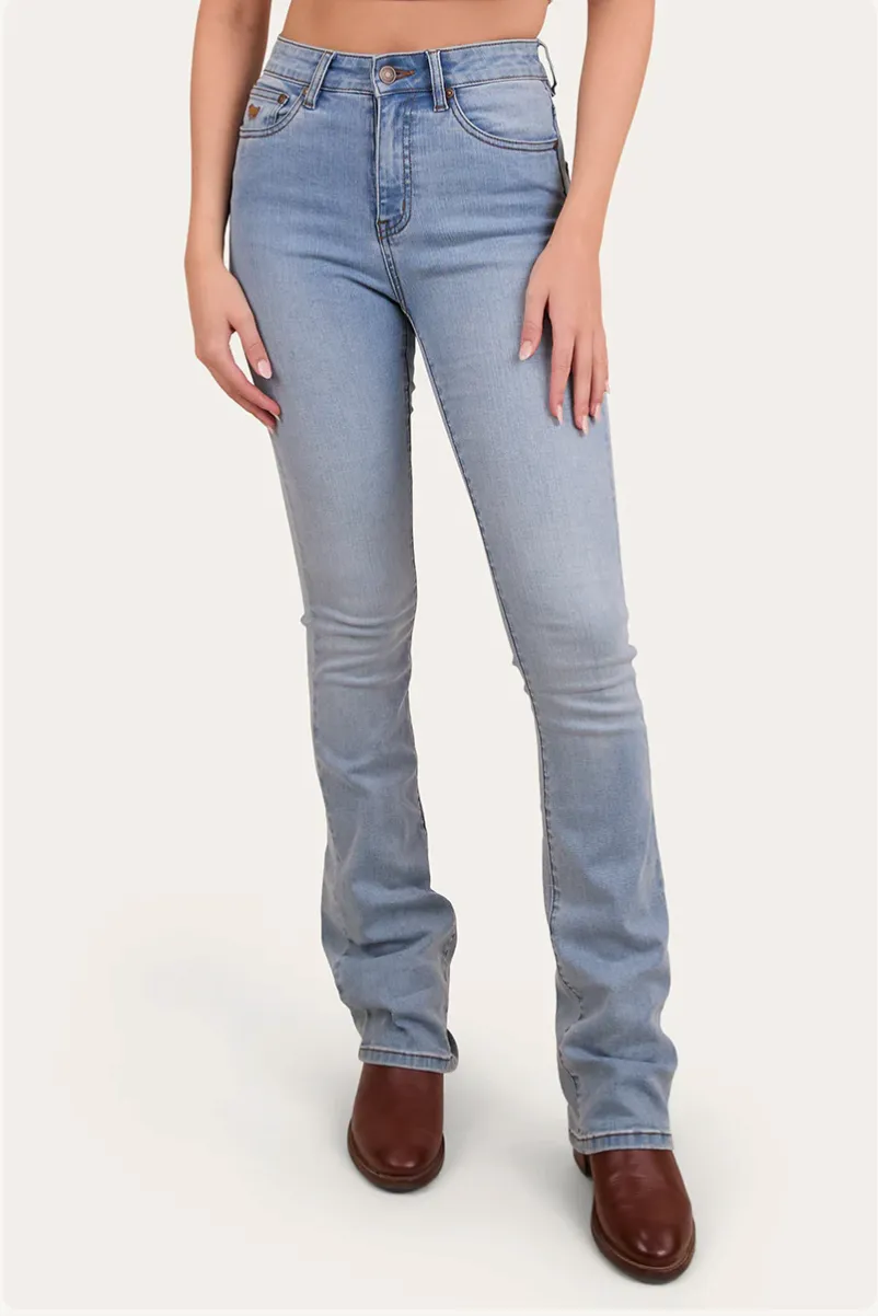 Ringers Western Penny Rodeo Womens High Rise Bootleg Jean - Vintage Light Blue