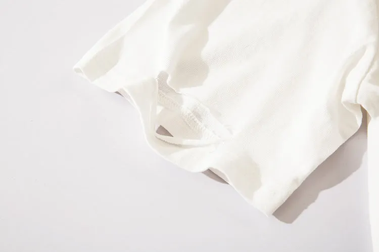 Ripped solid color short sleeves-D461 | Inspanda