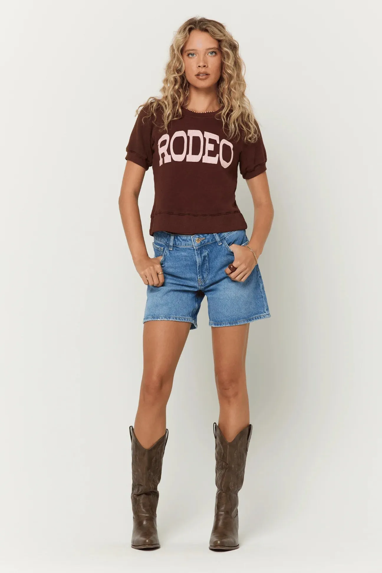 Rodeo Shrunken Short Sleeve Sweatshirt