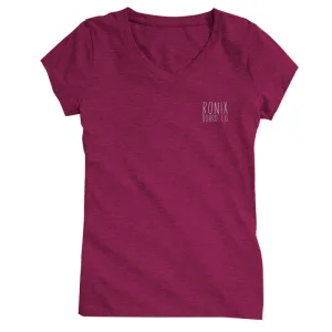 Ronix Women's Signature V-Neck T-Shirt - Maroon Heather