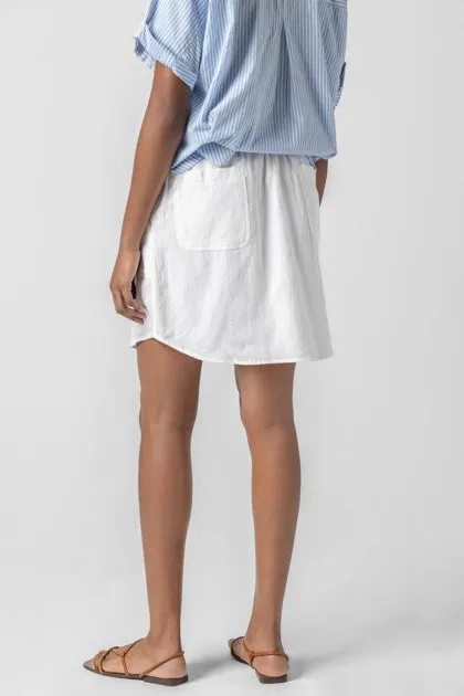Round Hem Skirt | White
