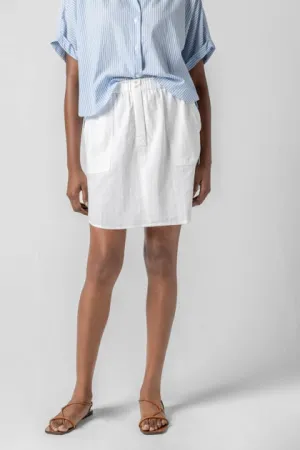 Round Hem Skirt | White