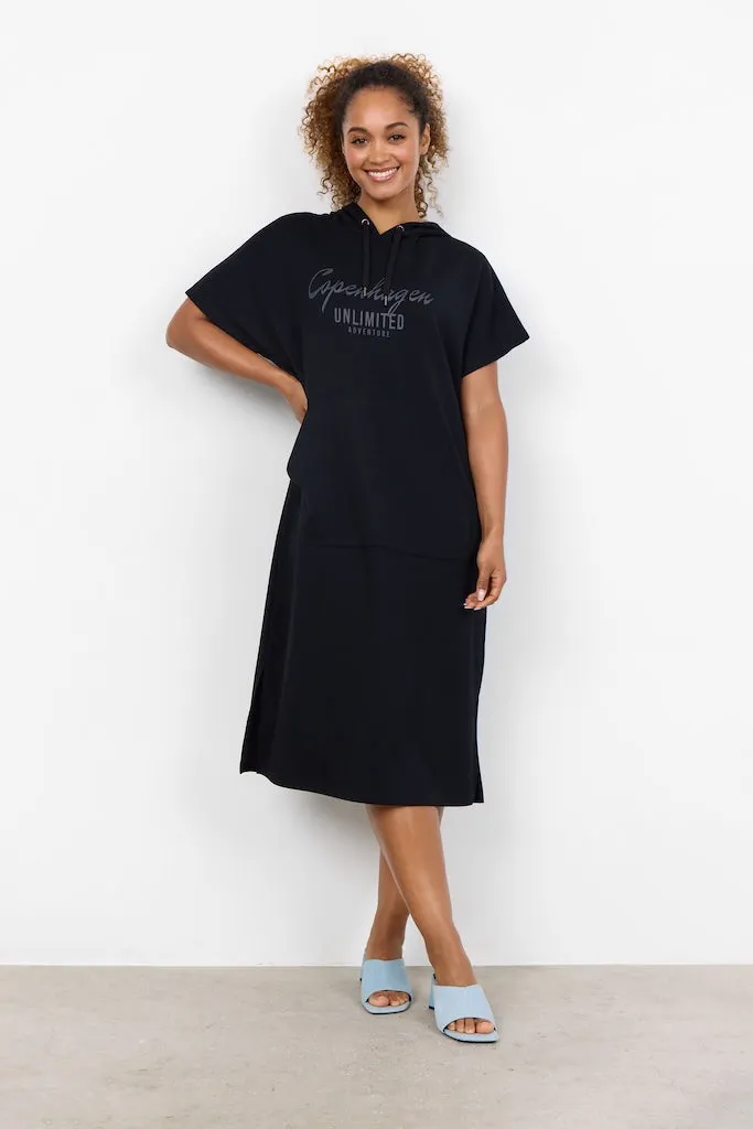Schwarzes WolffMode Sweatkleid