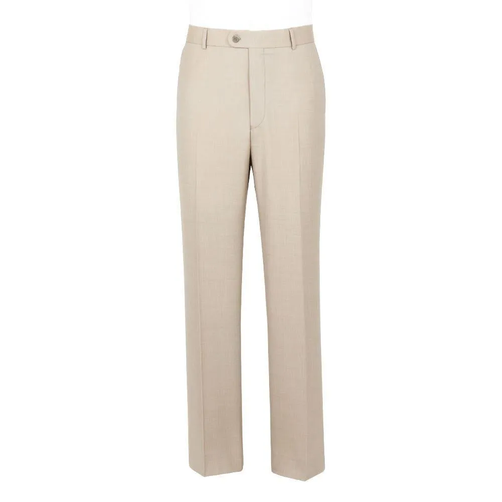 SCOTT Classic Fit Linen Blend Summer Weight Stone Suit Trouser