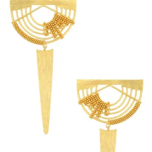 SEMI ORB TEXTURED EARRINGS