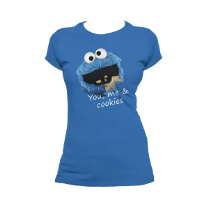 Sesame Street Cookie Monster You & Me Official Women's T-Shirt (Royal Blue)