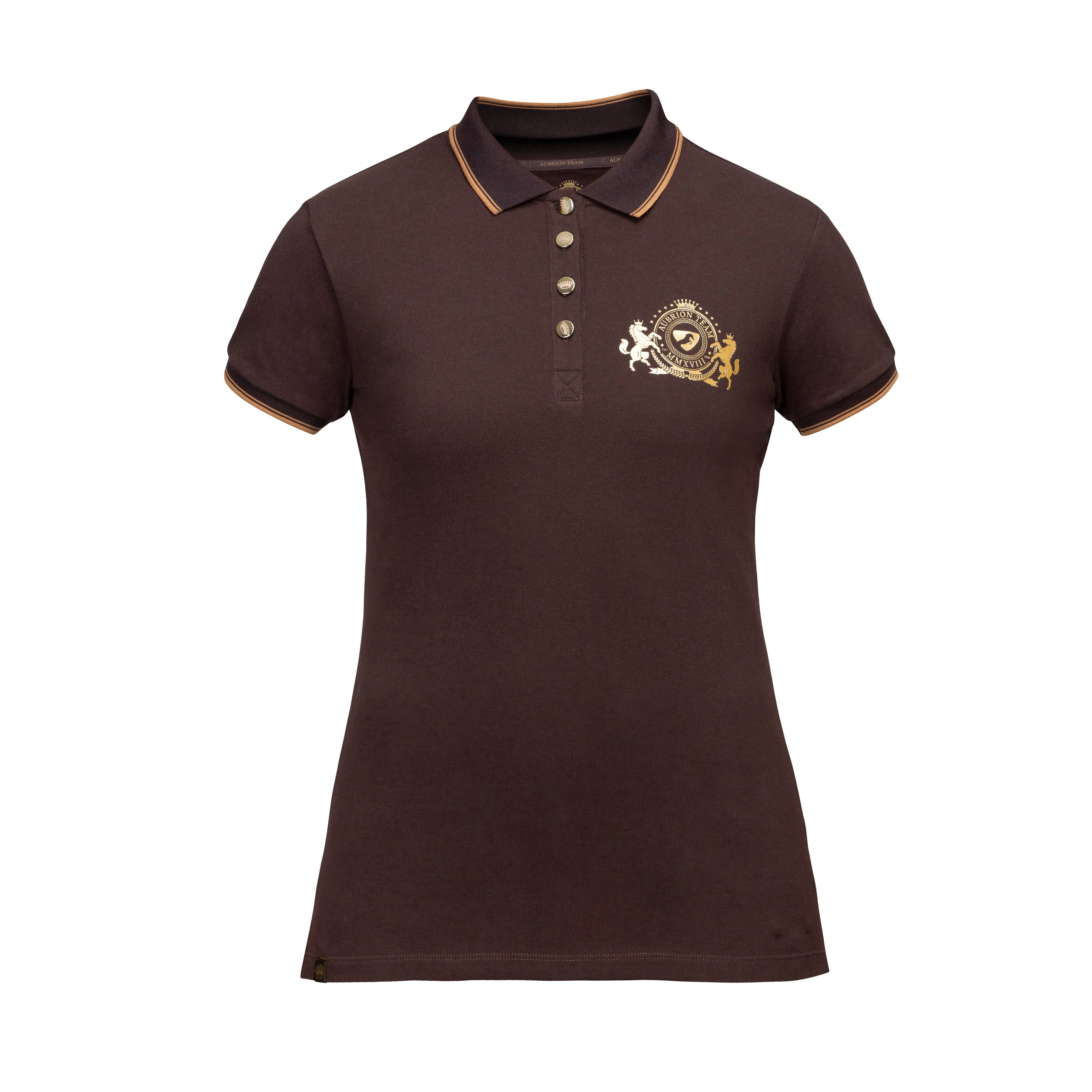 Shires Umber Aubrion Team Short Sleeve Polo