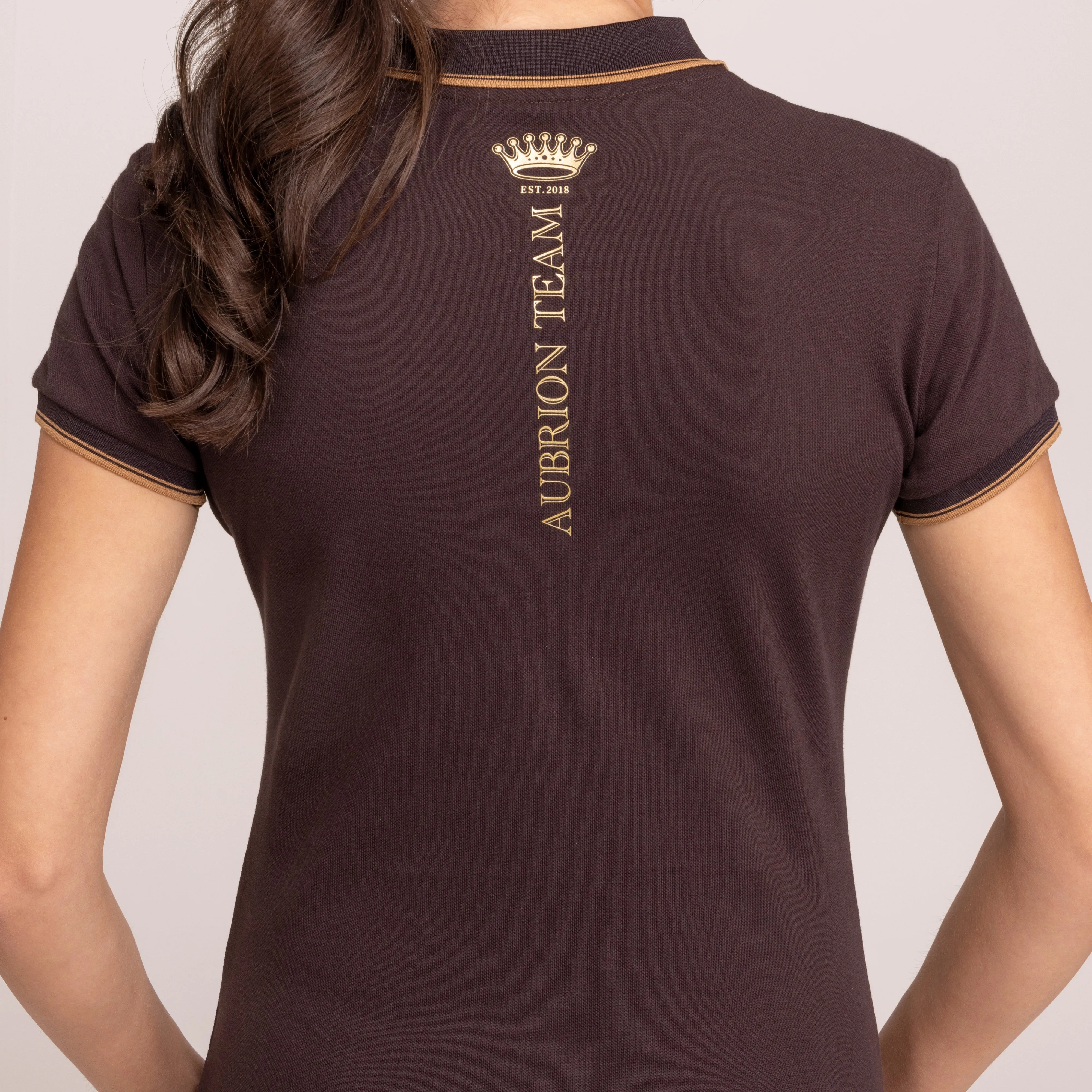 Shires Umber Aubrion Team Short Sleeve Polo