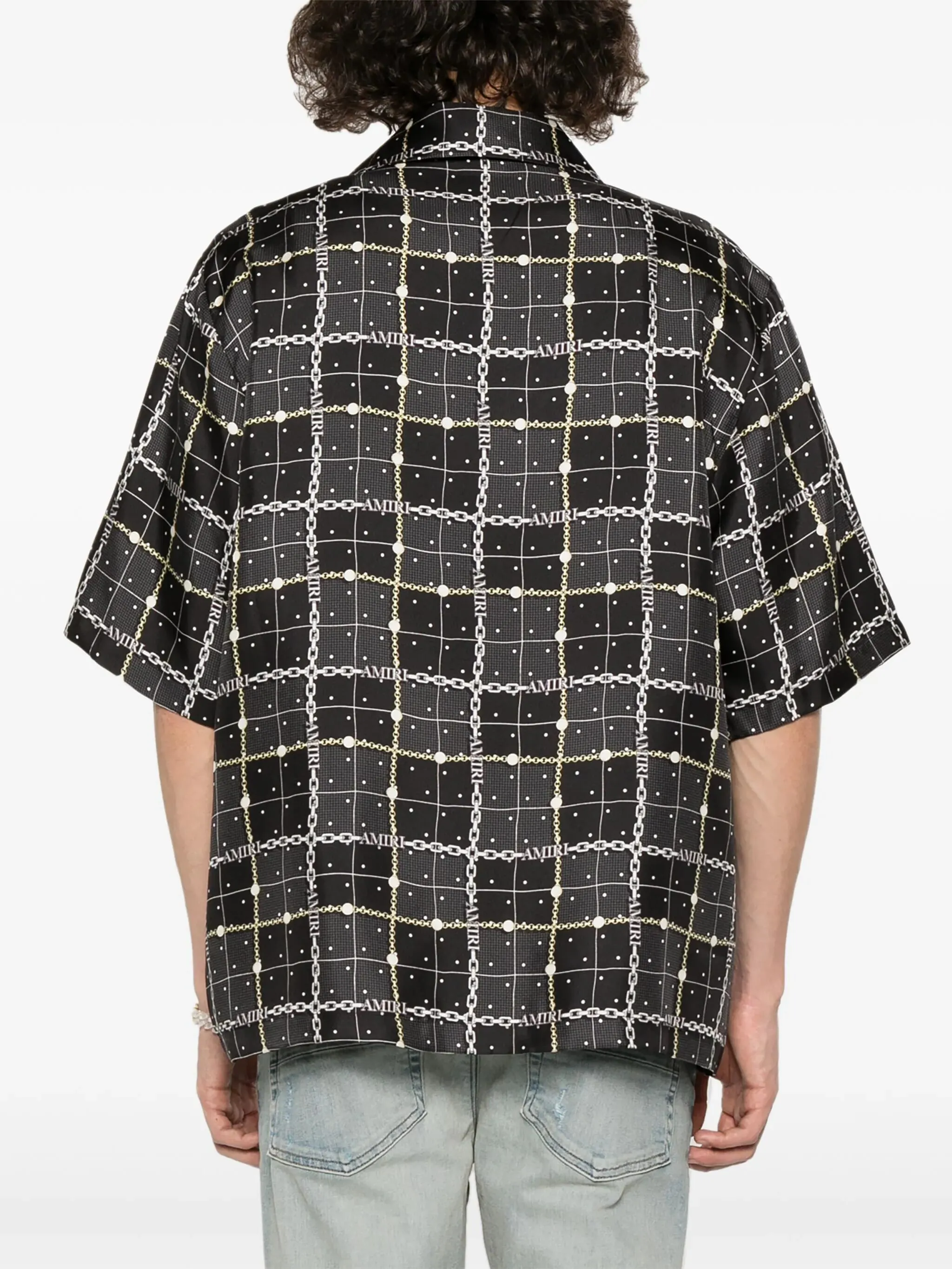 Silk Chain-Link Print Shirt