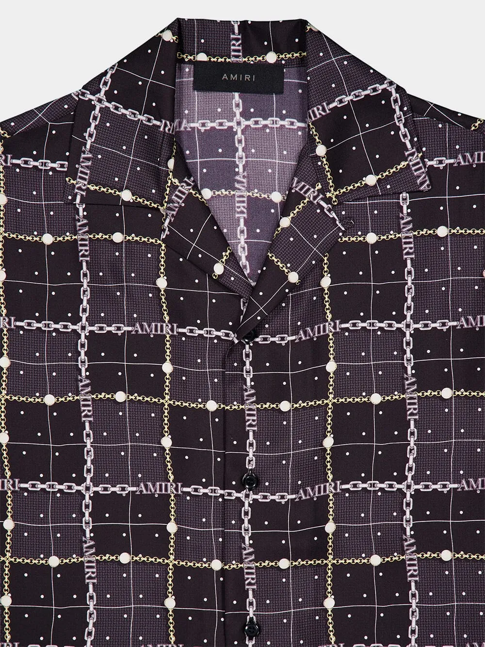 Silk Chain-Link Print Shirt