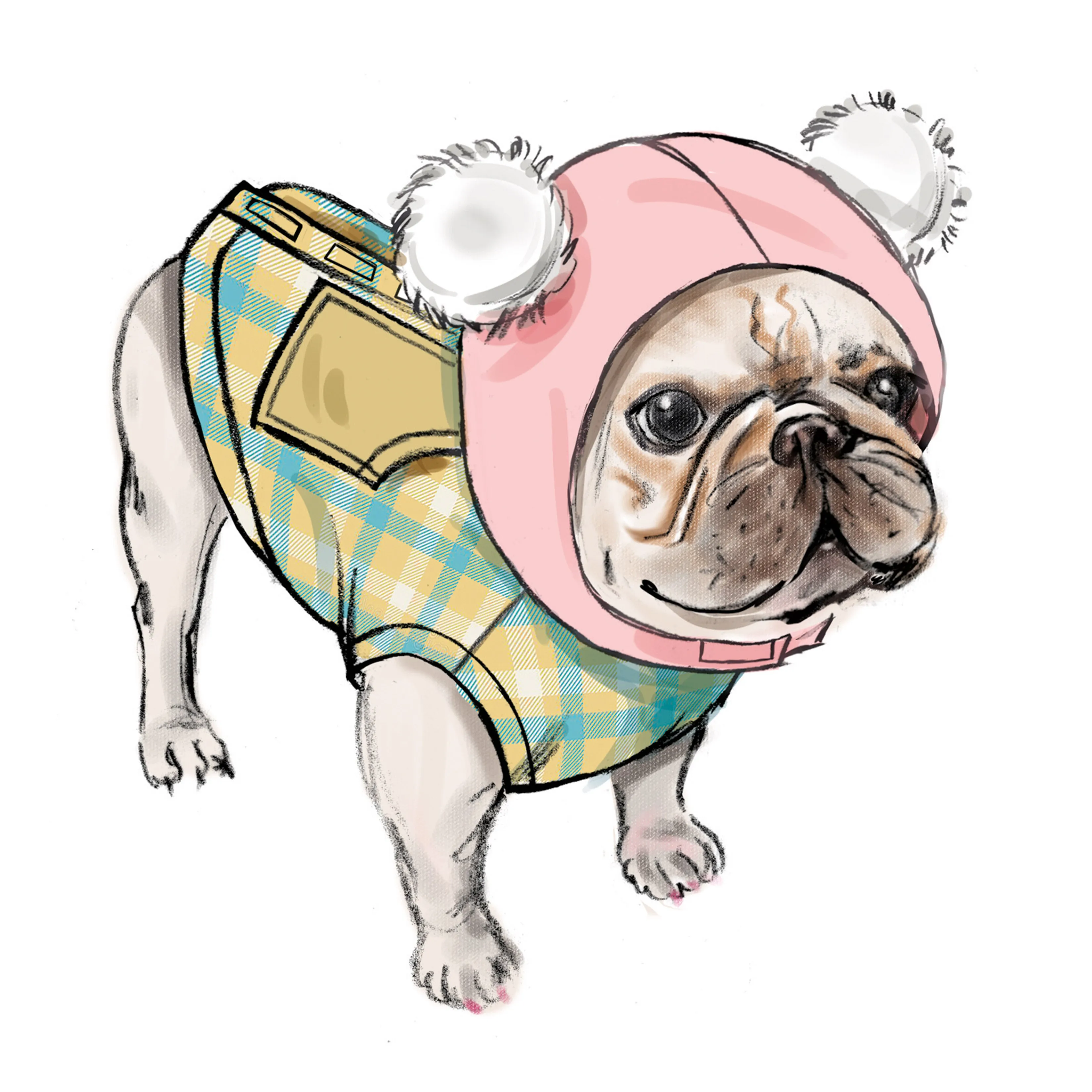 Simplicity Pattern 9663 Pet Coats with Optional Hoods and Cowls in Sizes S-M-L and Adult Cowl